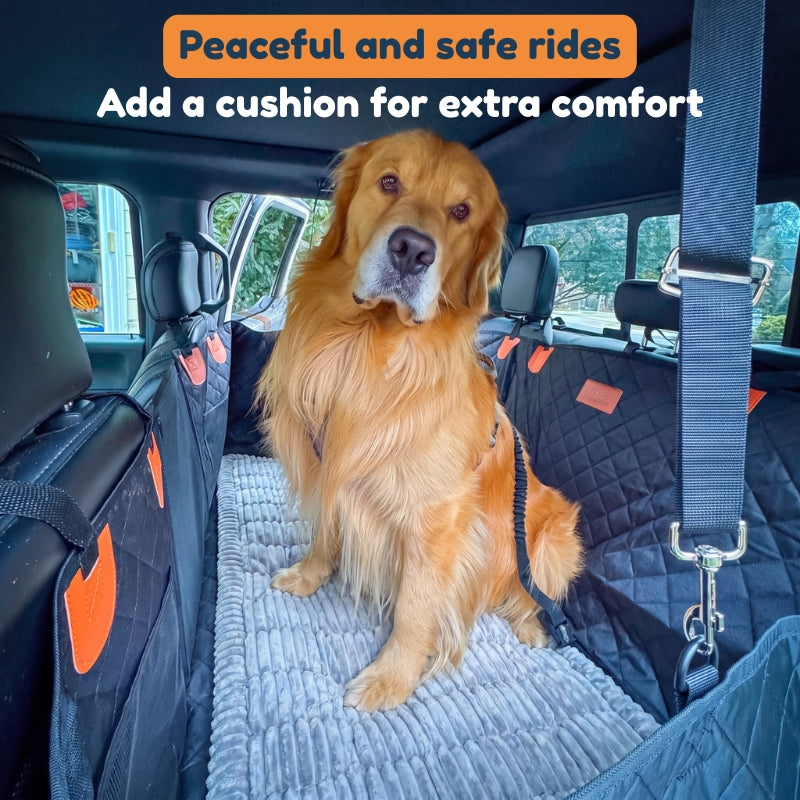CoPup™ Backseat Extender | Hard-Bottom Dog Car Platform For Comfier Car Rides