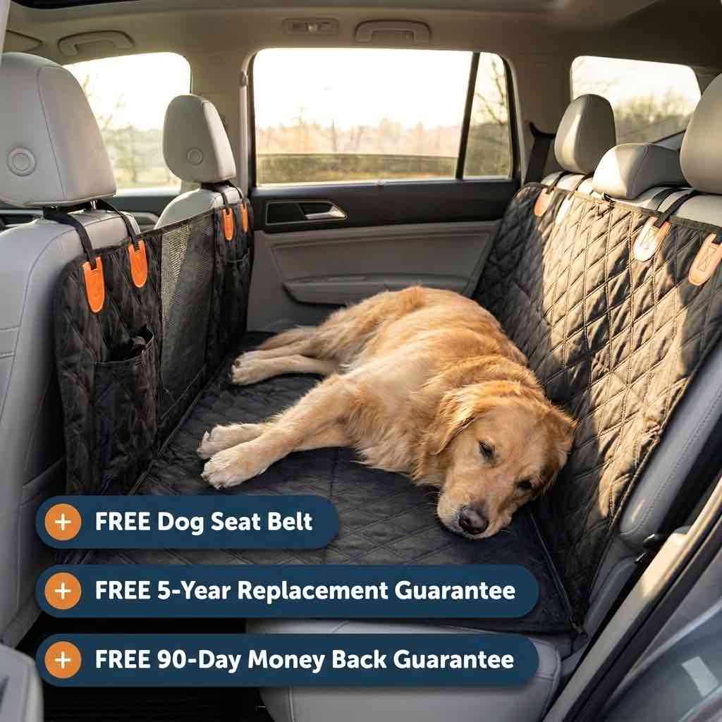 CoPup™ Backseat Extender | Hard-Bottom Dog Car Platform For Comfier Car Rides