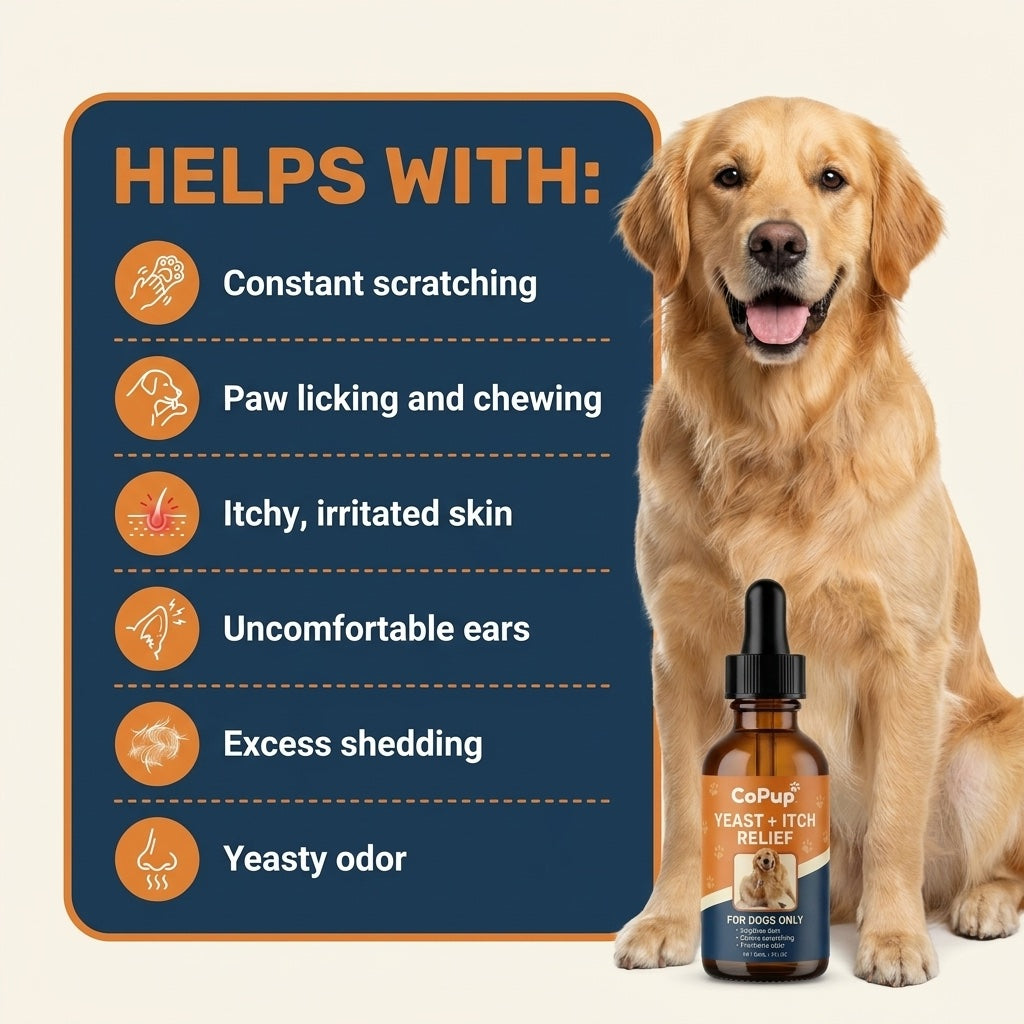 Copup™ Yeast + Itch Relief Drops for Dogs — Skin, Paw & Ear Soother (60ml / 2fl oz)
